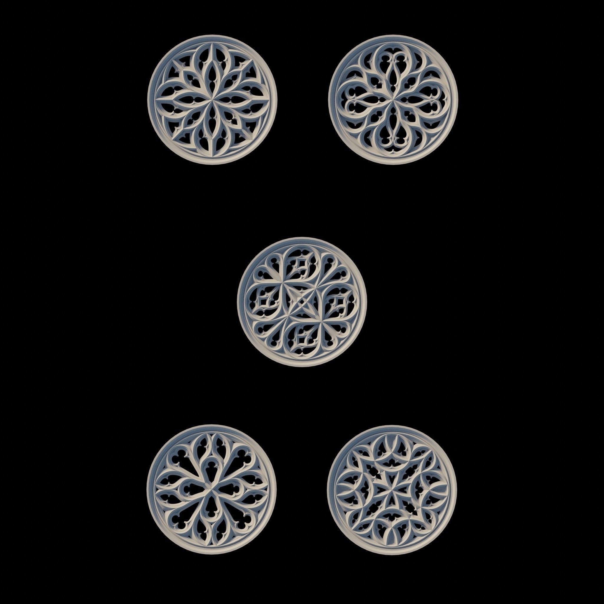 Gothic Ornaments VOL02 40 Geometrical Tracery 3D model_5