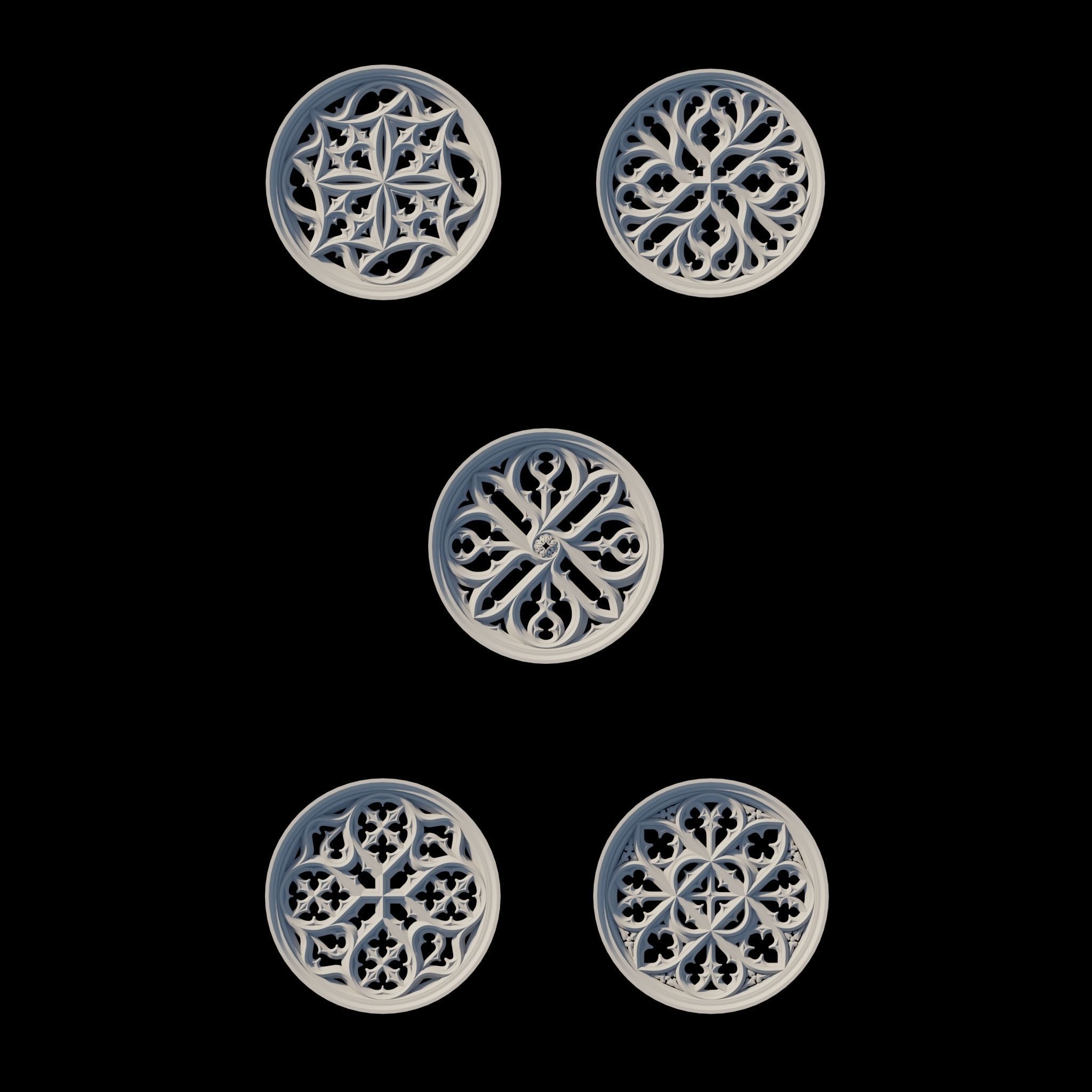 Gothic Ornaments VOL02 40 Geometrical Tracery 3D model_11