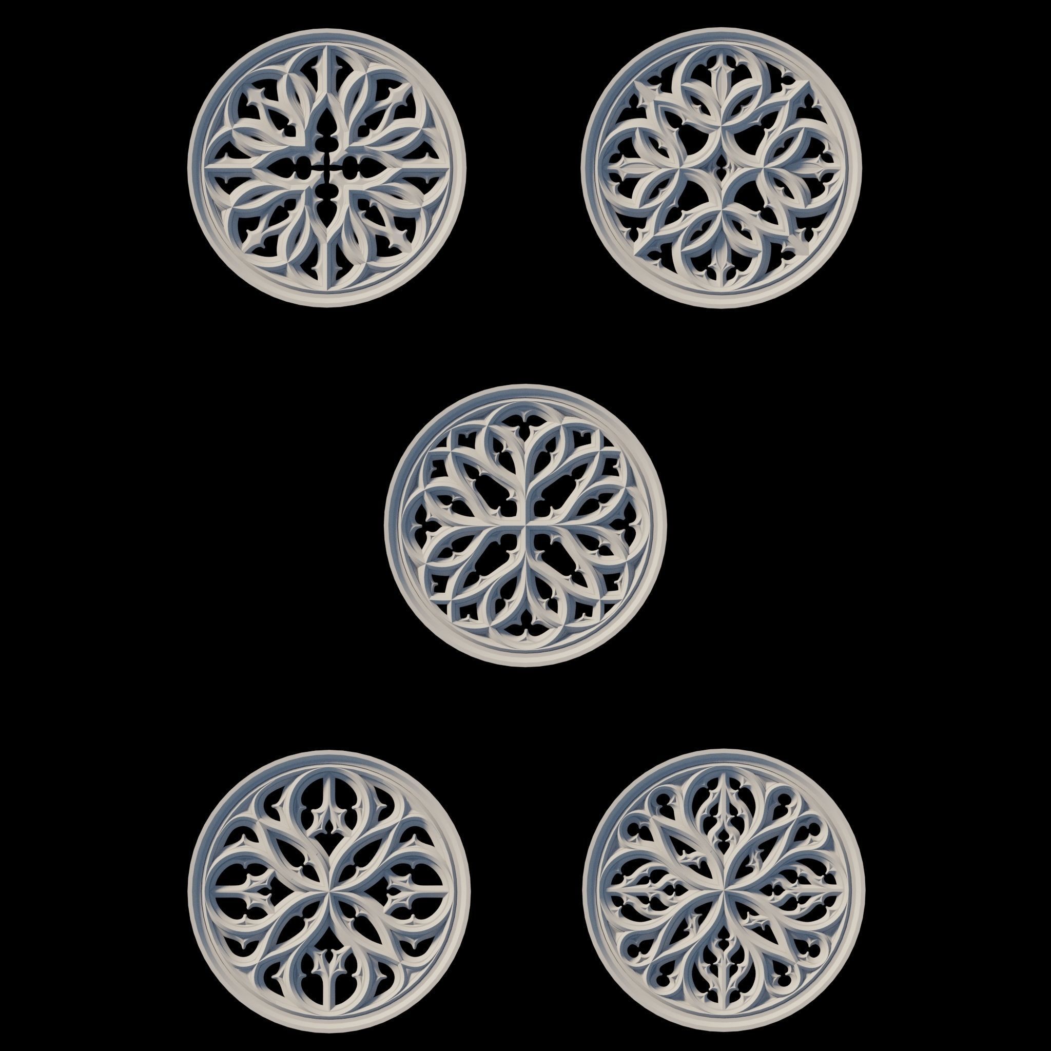 Gothic Ornaments VOL02 40 Geometrical Tracery 3D model_10