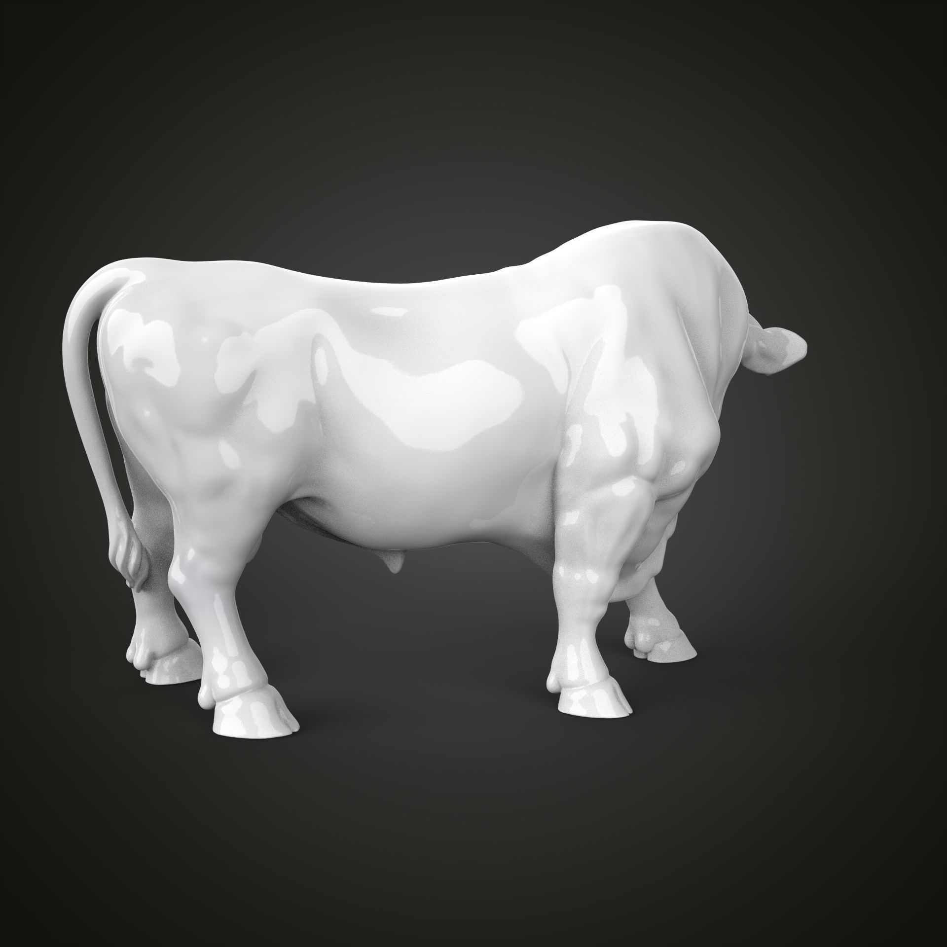 Bull sculpture 3D print model_23