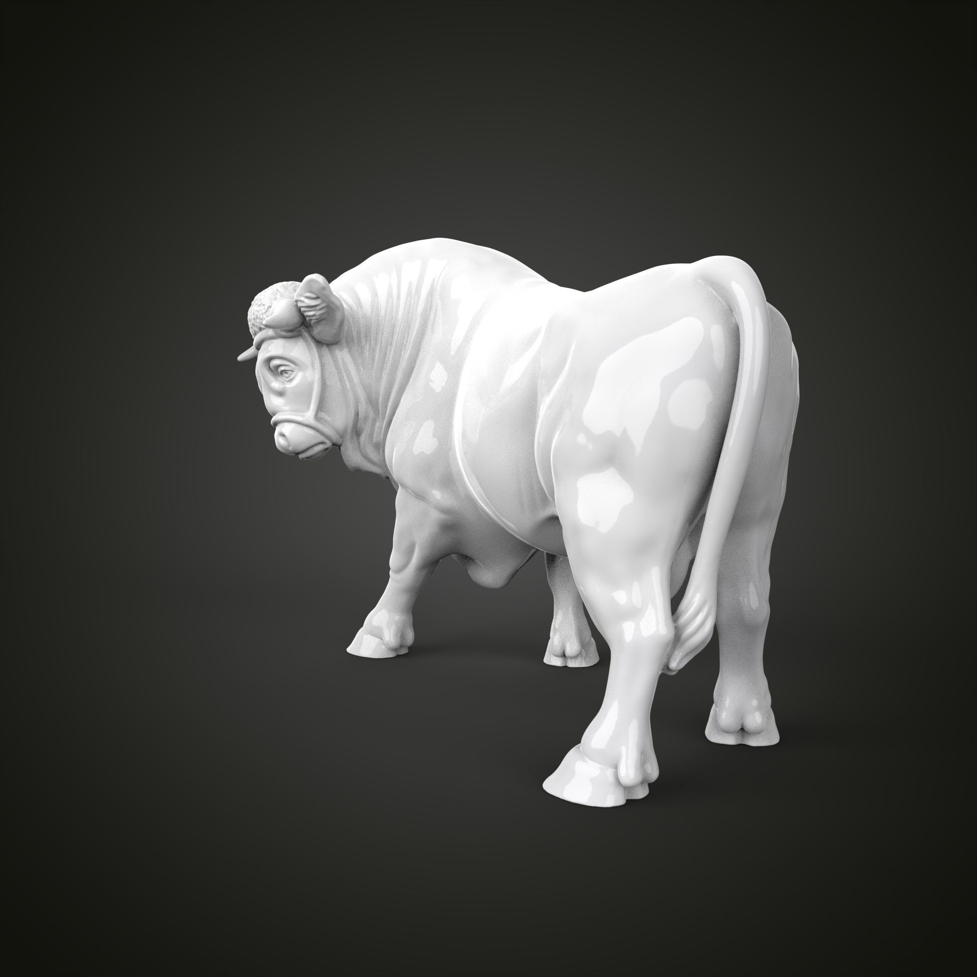 Bull sculpture 3D print model_1