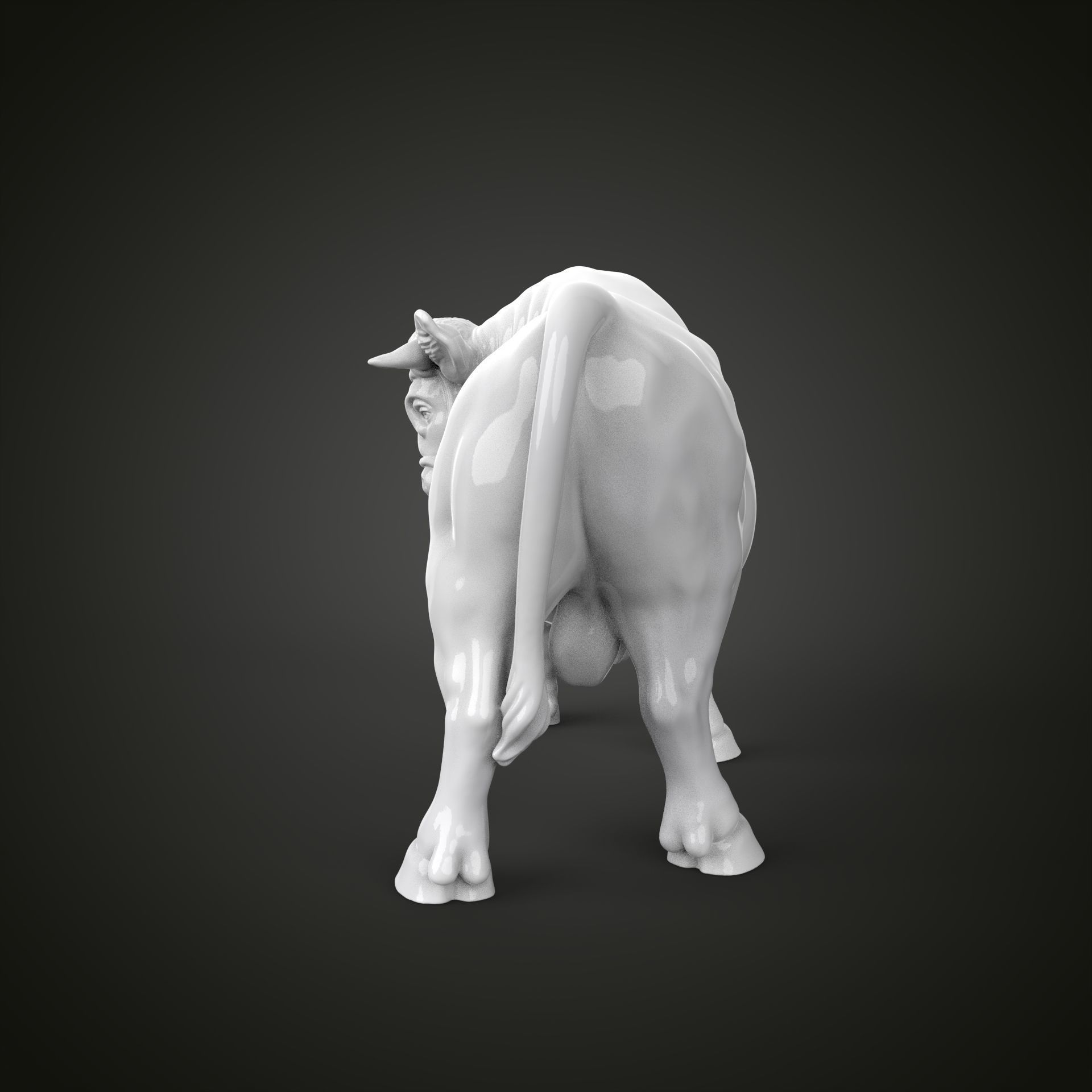 Bull sculpture 3D print model_18