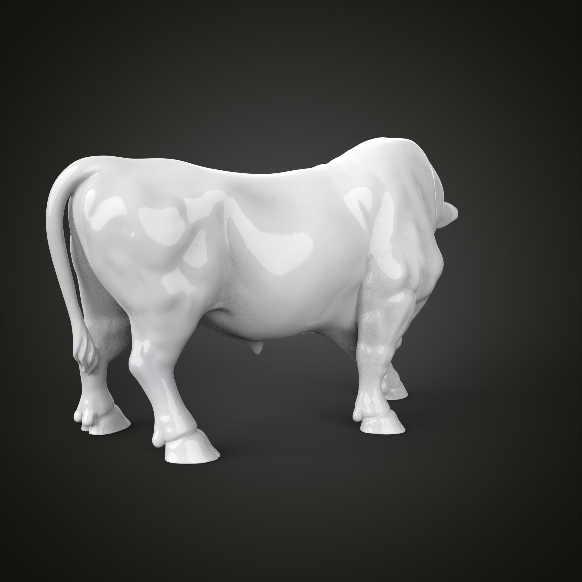Bull sculpture 3D print model_22