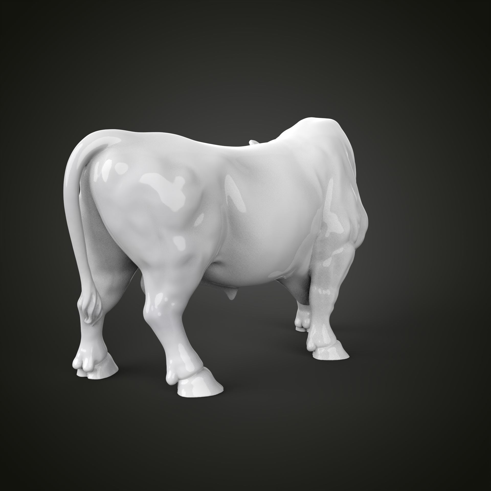 Bull sculpture 3D print model_21