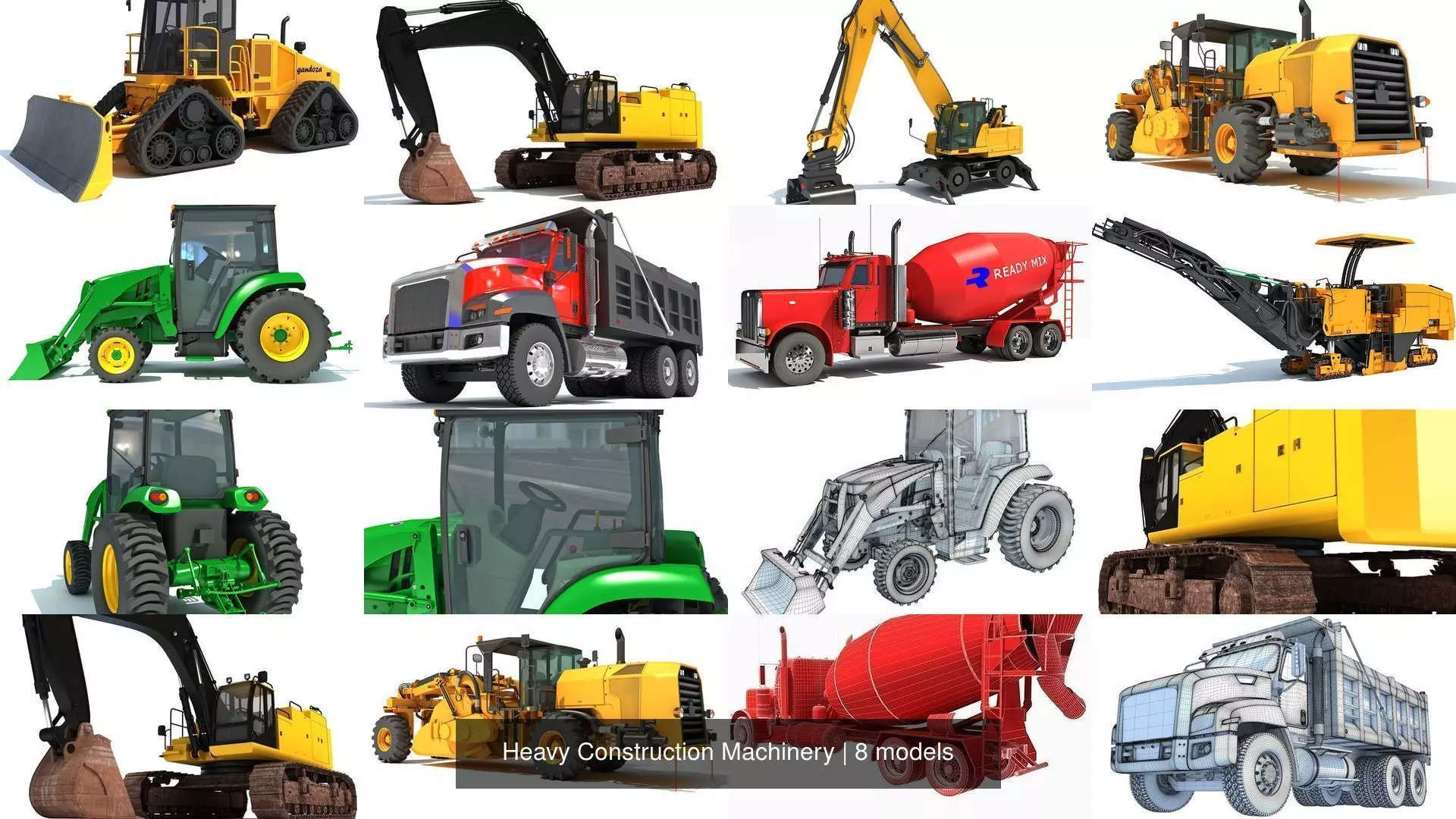 Heavy Construction Machinery 3D Model Collection_1