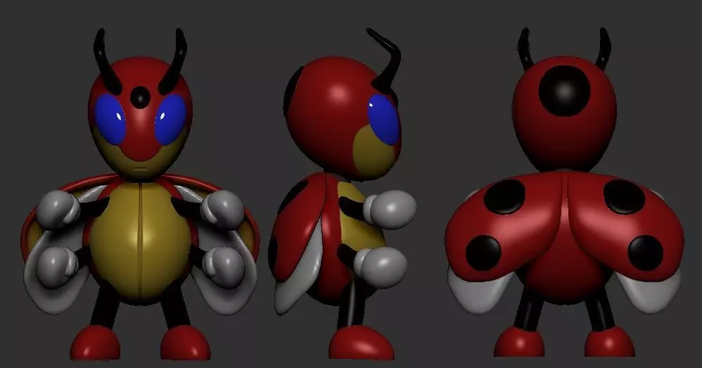 Ledian Pokemon 3D file 3D print model_0