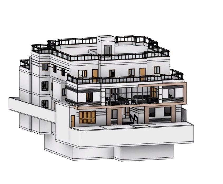 house complete revit project p7 3D model_7