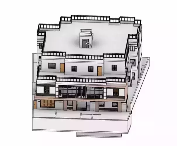 house complete revit project p7 3D model