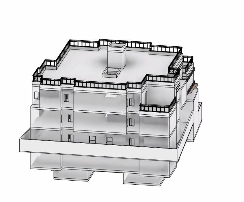 house complete revit project p7 3D model_3