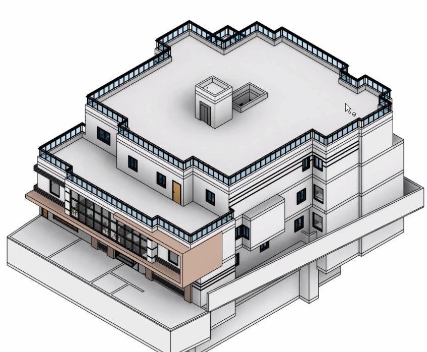 house complete revit project p7 3D model_1