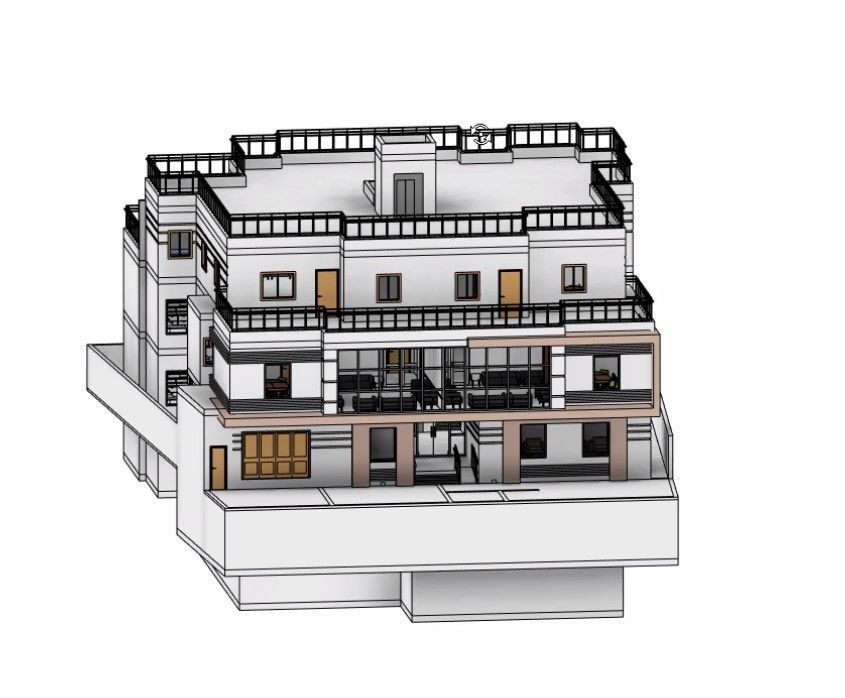 house complete revit project p7 3D model_2