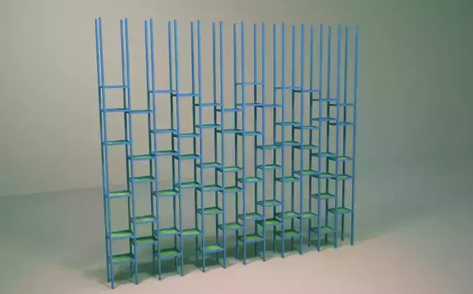 Shelvs shelf 3d model indoor outdoor 2 file