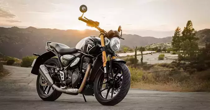 Triumph Speed 400 Rigged 3D Model  Realistic Motorcycle