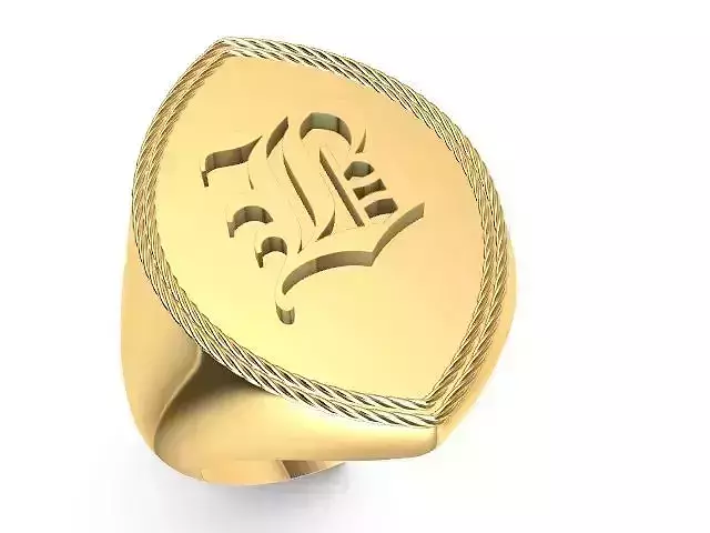 b alphabet ring stl verified 