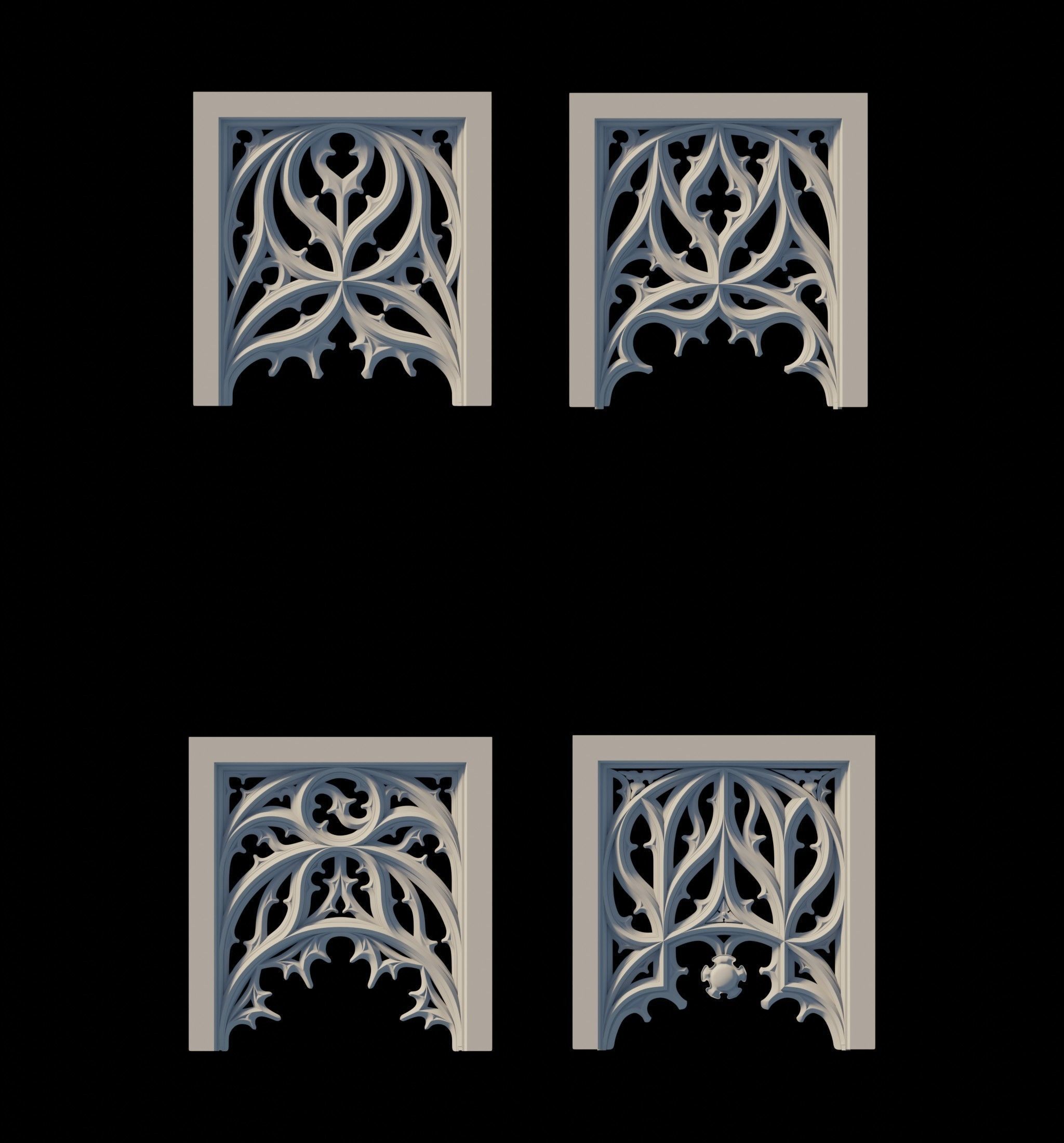 Gothic Ornaments Vol 03  40 Geometrical Tracery II  3D model_2