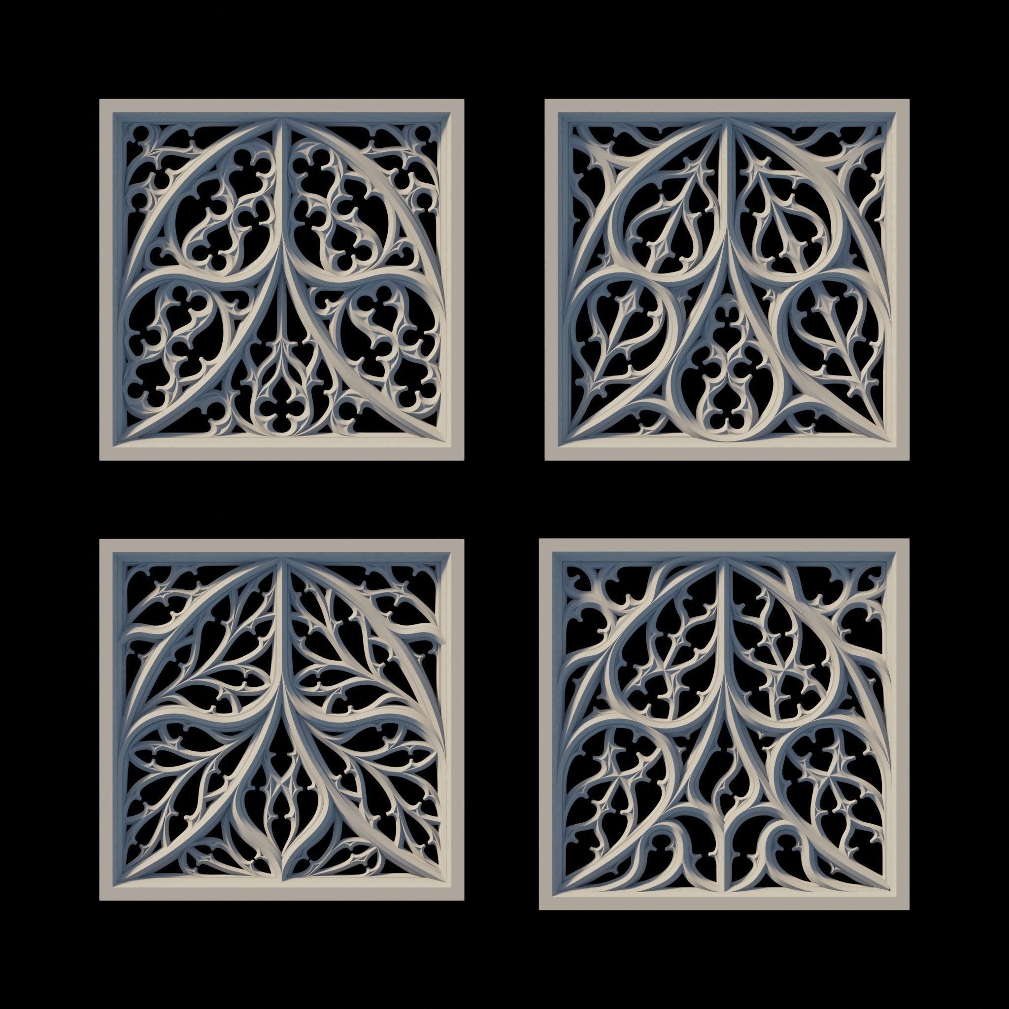 Gothic Ornaments Vol 03  40 Geometrical Tracery II  3D model_6