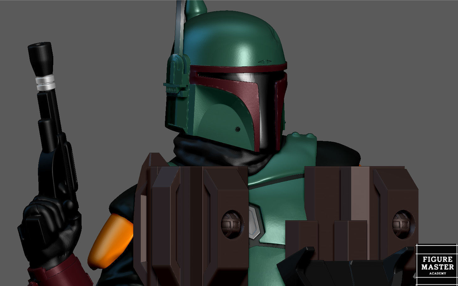 BOBA FETT PS5 PS4 CONTROLLER HOLDER MODEL STARWARS DISNEY 3D print model_5