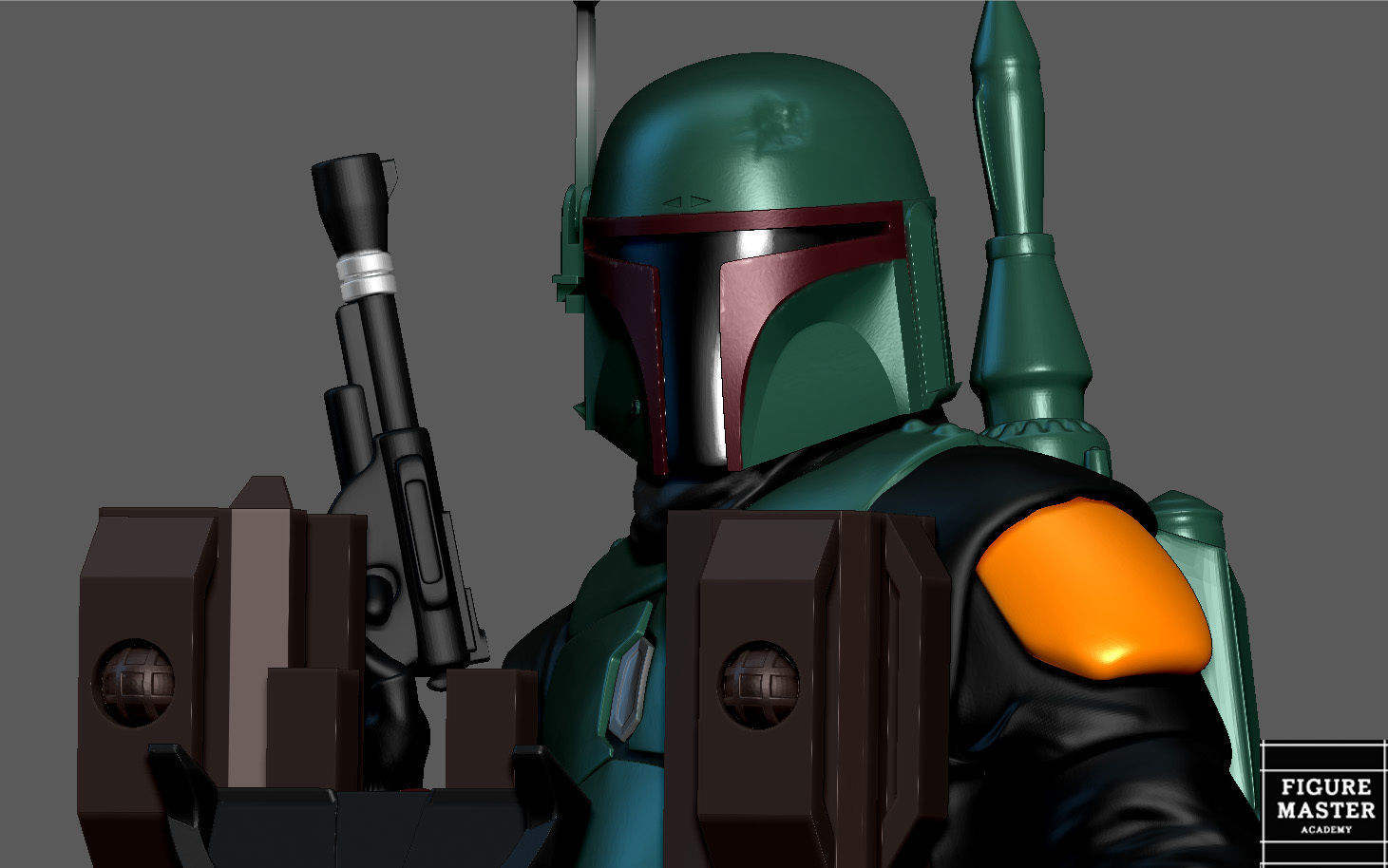 BOBA FETT PS5 PS4 CONTROLLER HOLDER MODEL STARWARS DISNEY 3D print model_6