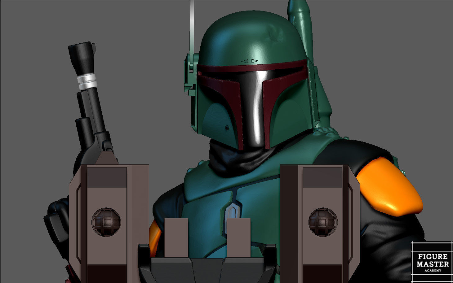 BOBA FETT PS5 PS4 CONTROLLER HOLDER MODEL STARWARS DISNEY 3D print model_4