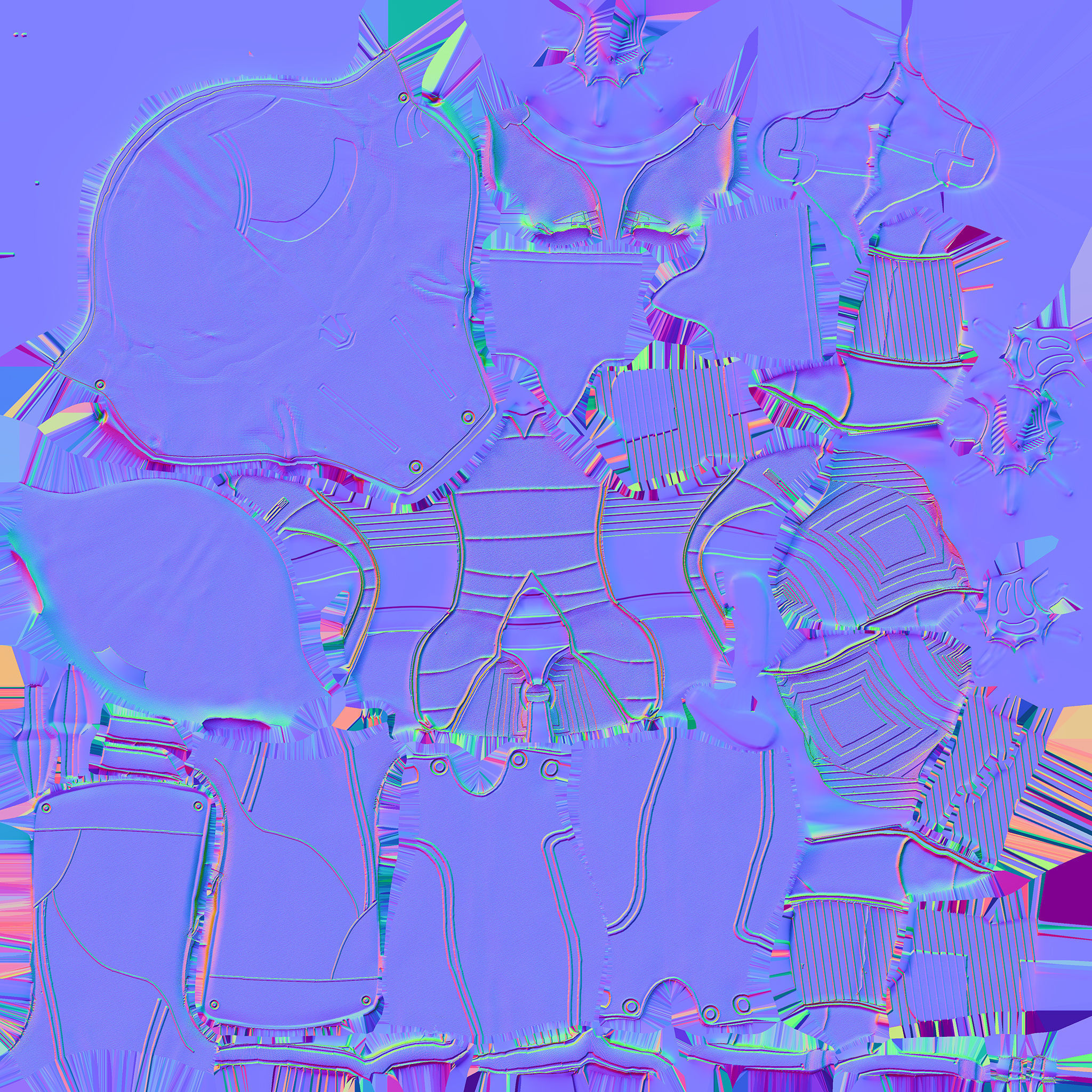 Hooded Full Body Dark Suit Dystopian Future Costume Low-poly 3D model_11