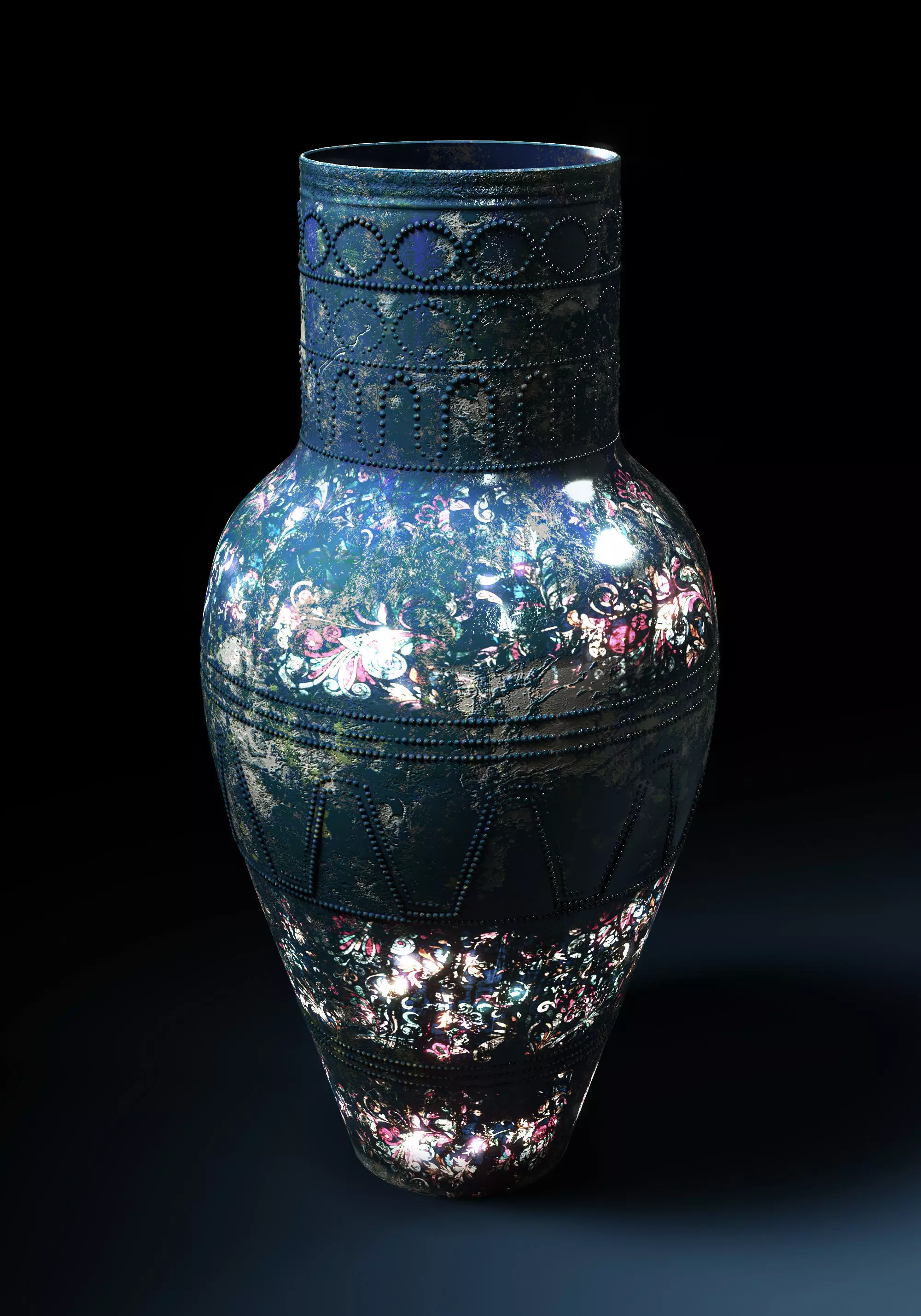 Classic Vase Low-poly 3D model_0