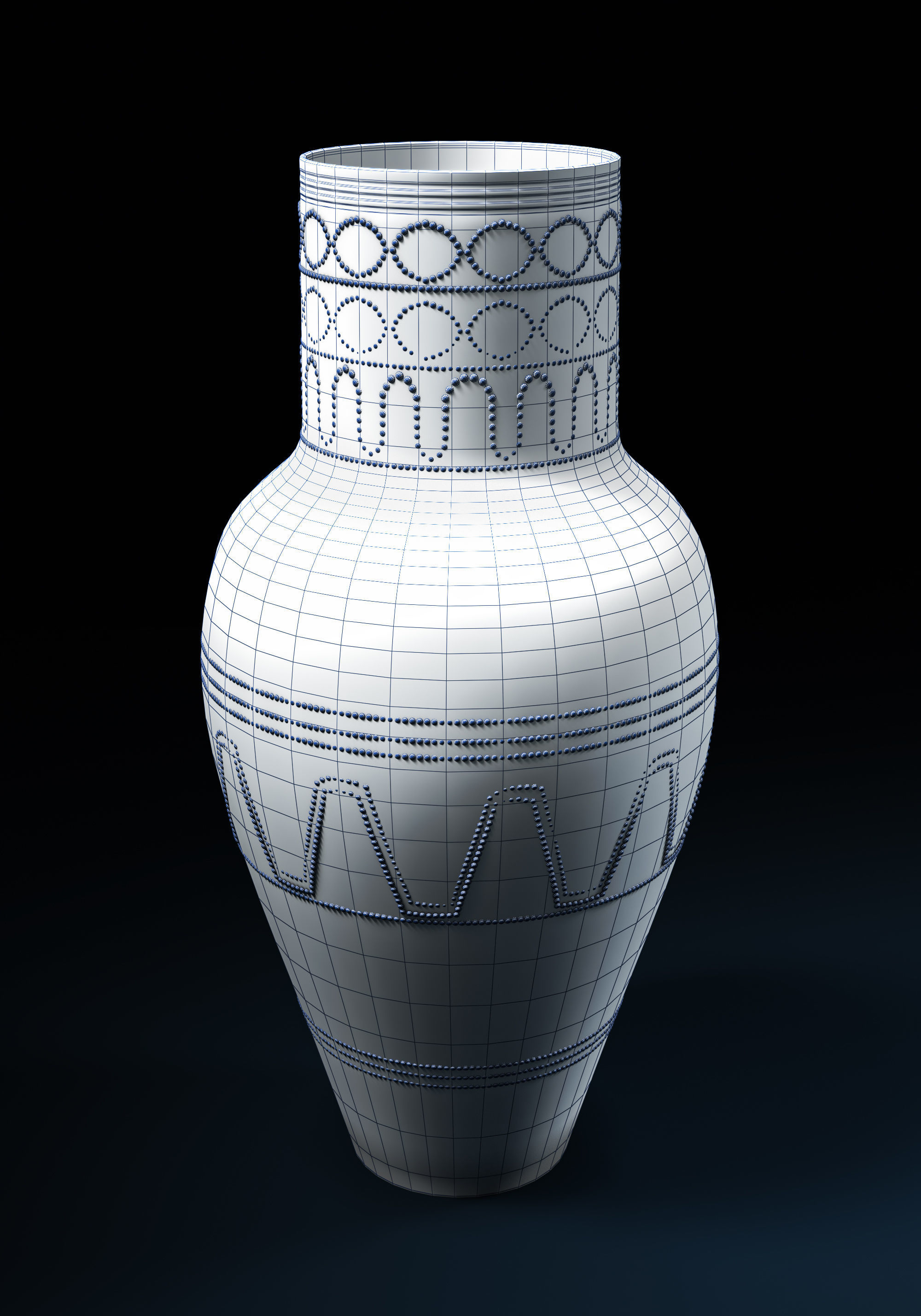 Classic Vase Low-poly 3D model_2