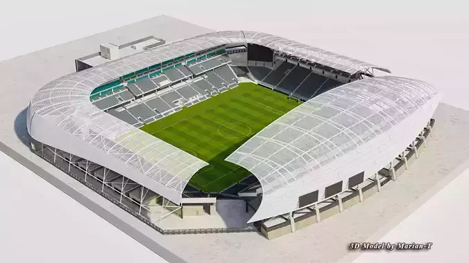 BMO Stadium Los Angeles-USA Low-poly 3D model