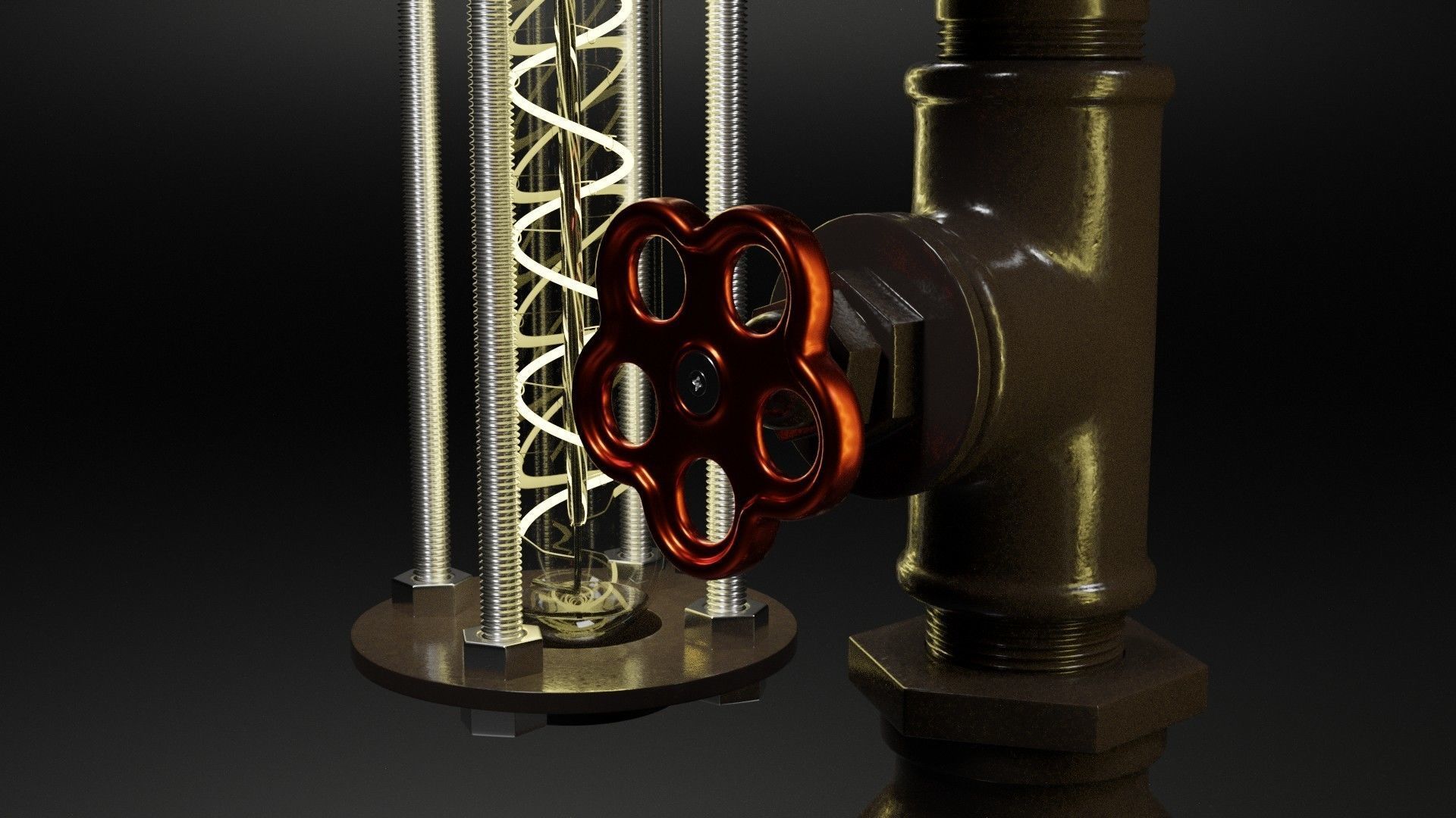 Desk lamp 3D model_2