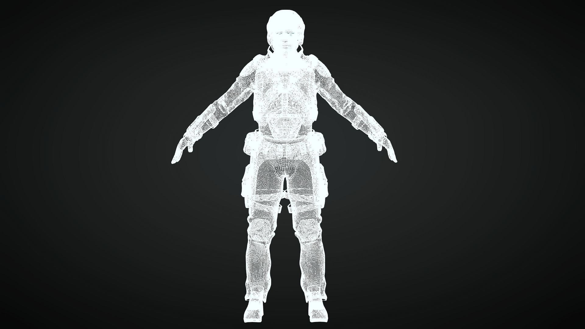 Future Soldier Low-poly 3D model_6