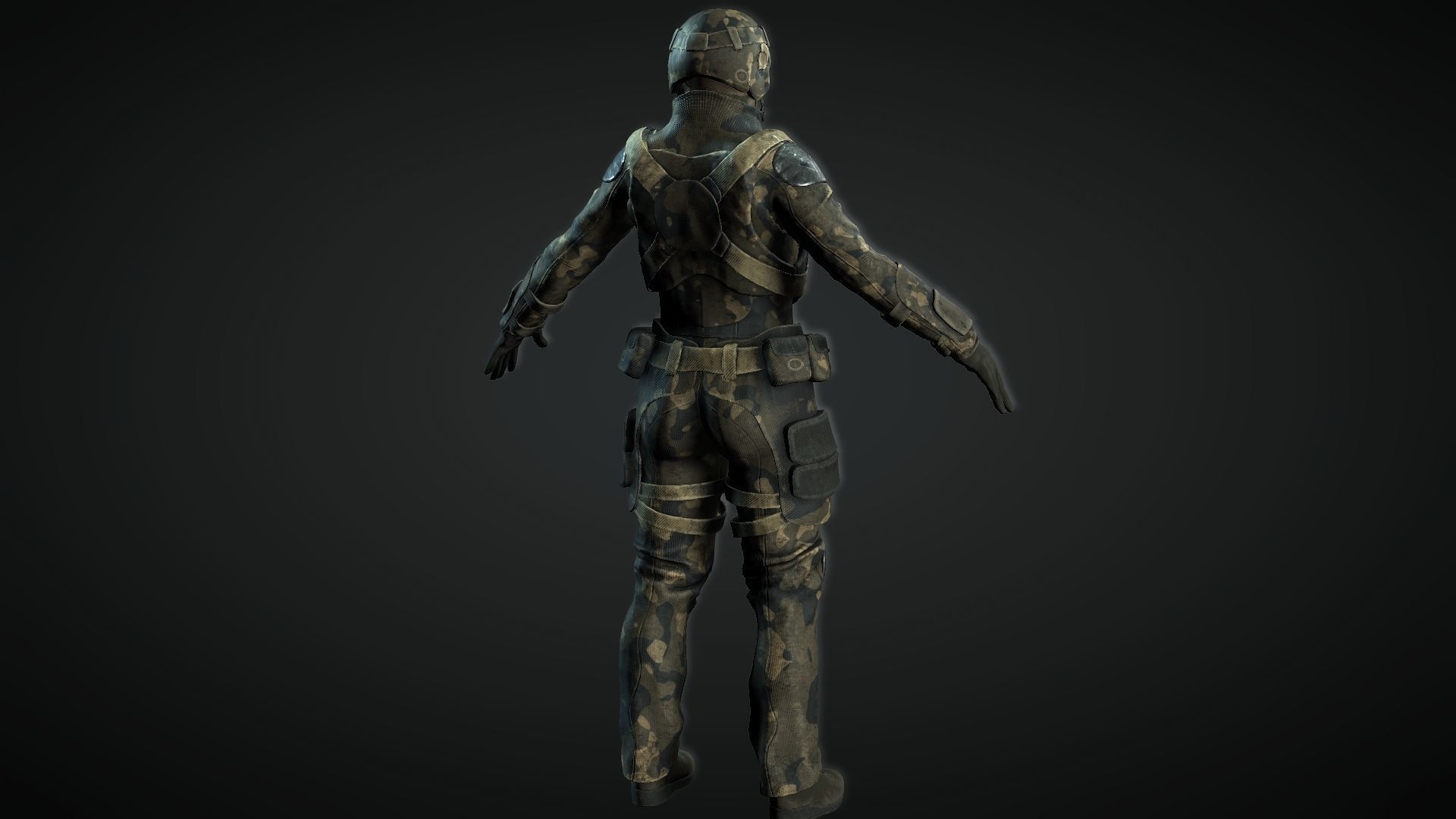 Future Soldier Low-poly 3D model_1