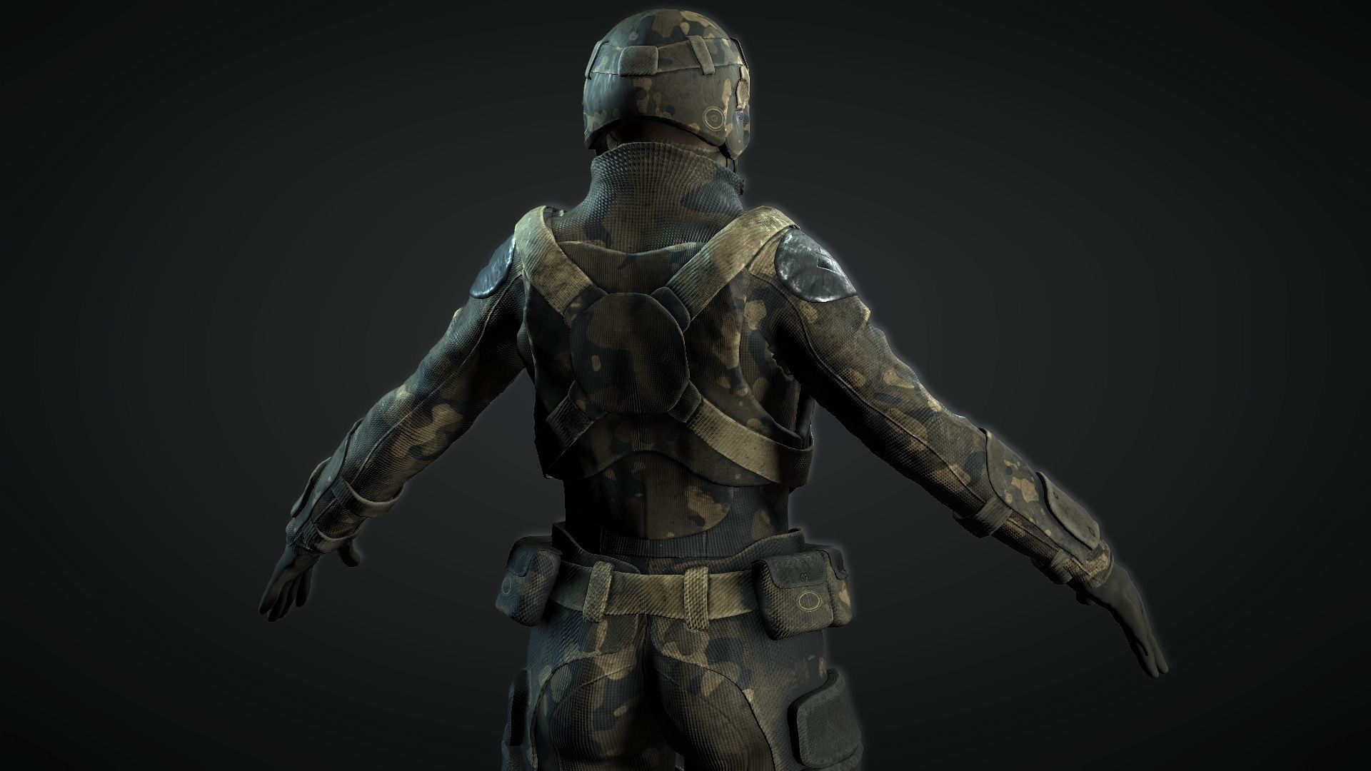 Future Soldier Low-poly 3D model_2