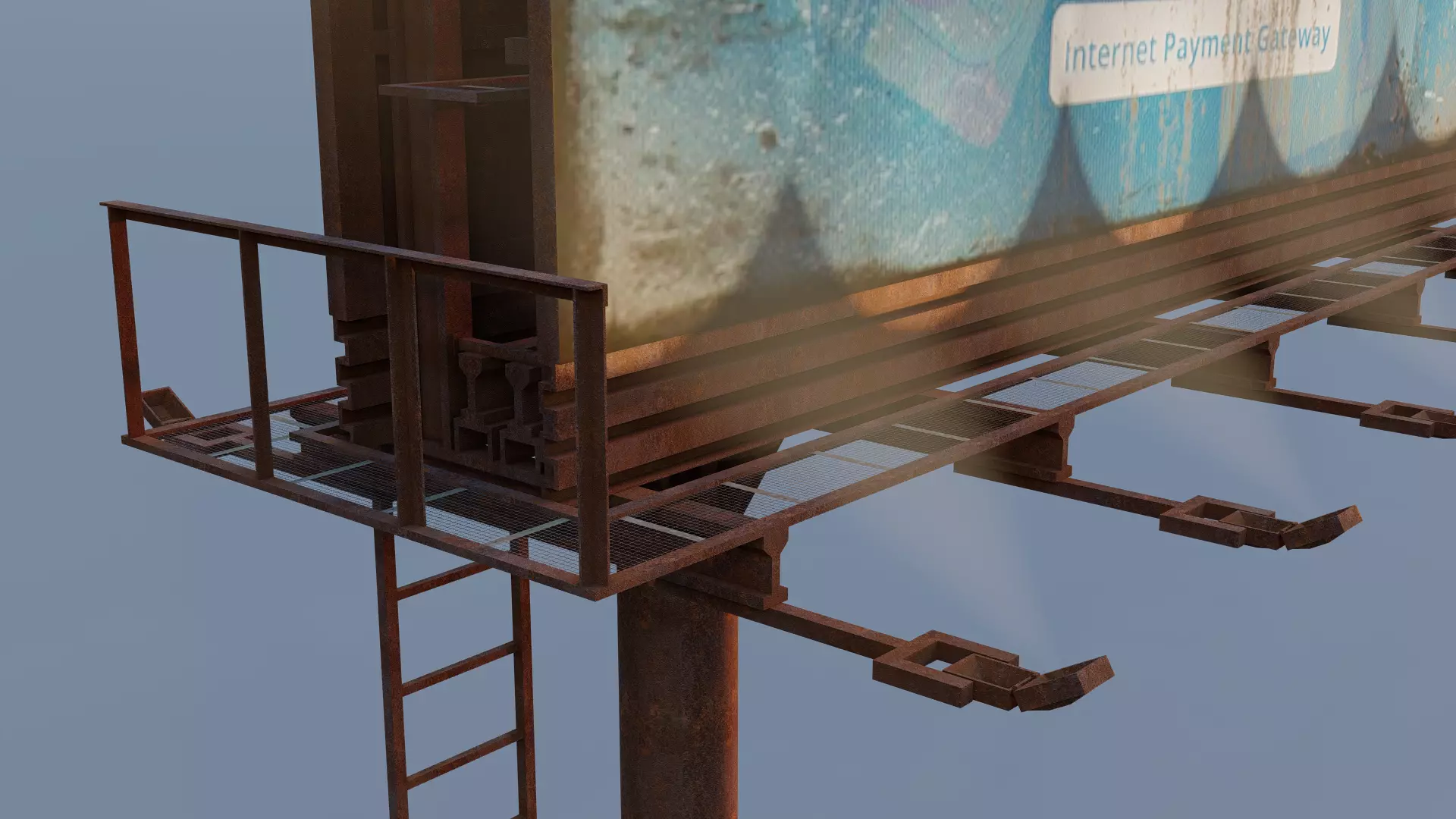 Realistic Billboard Low-poly 3D model_3