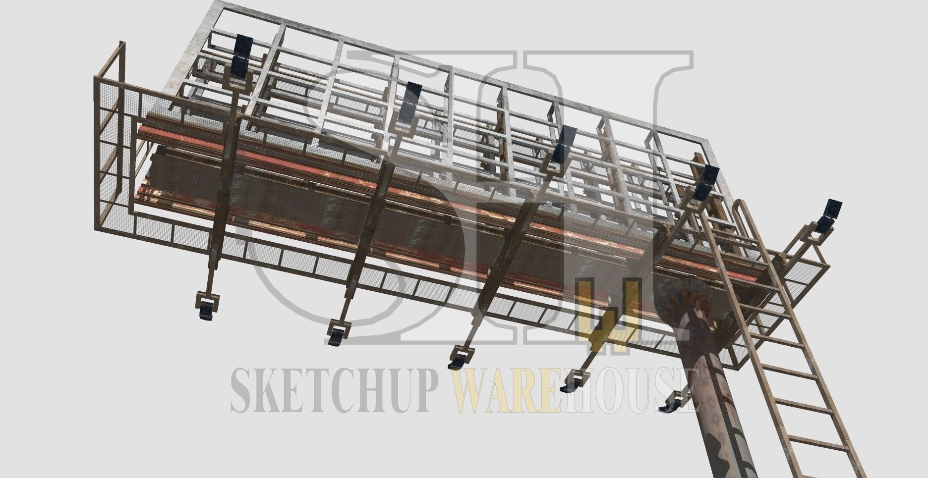 Realistic Billboard Low-poly 3D model_19