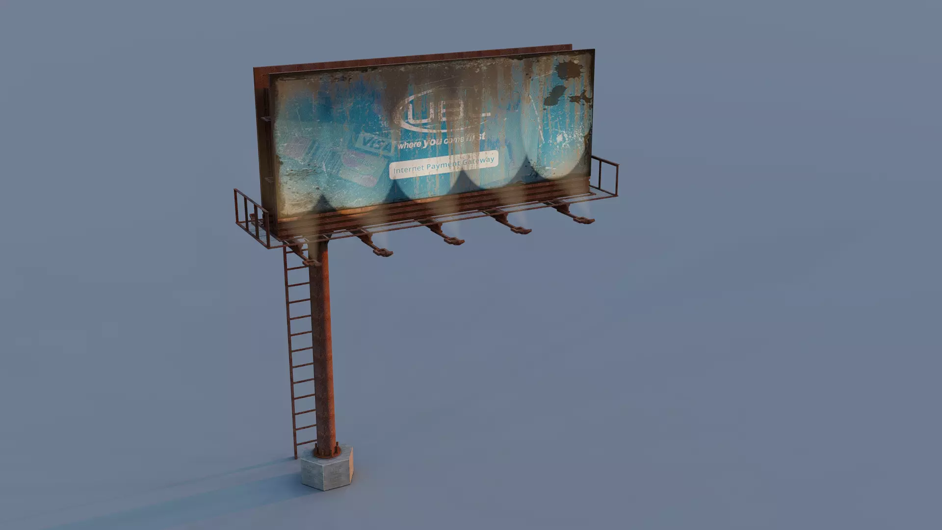 Realistic Billboard Low-poly 3D model_8