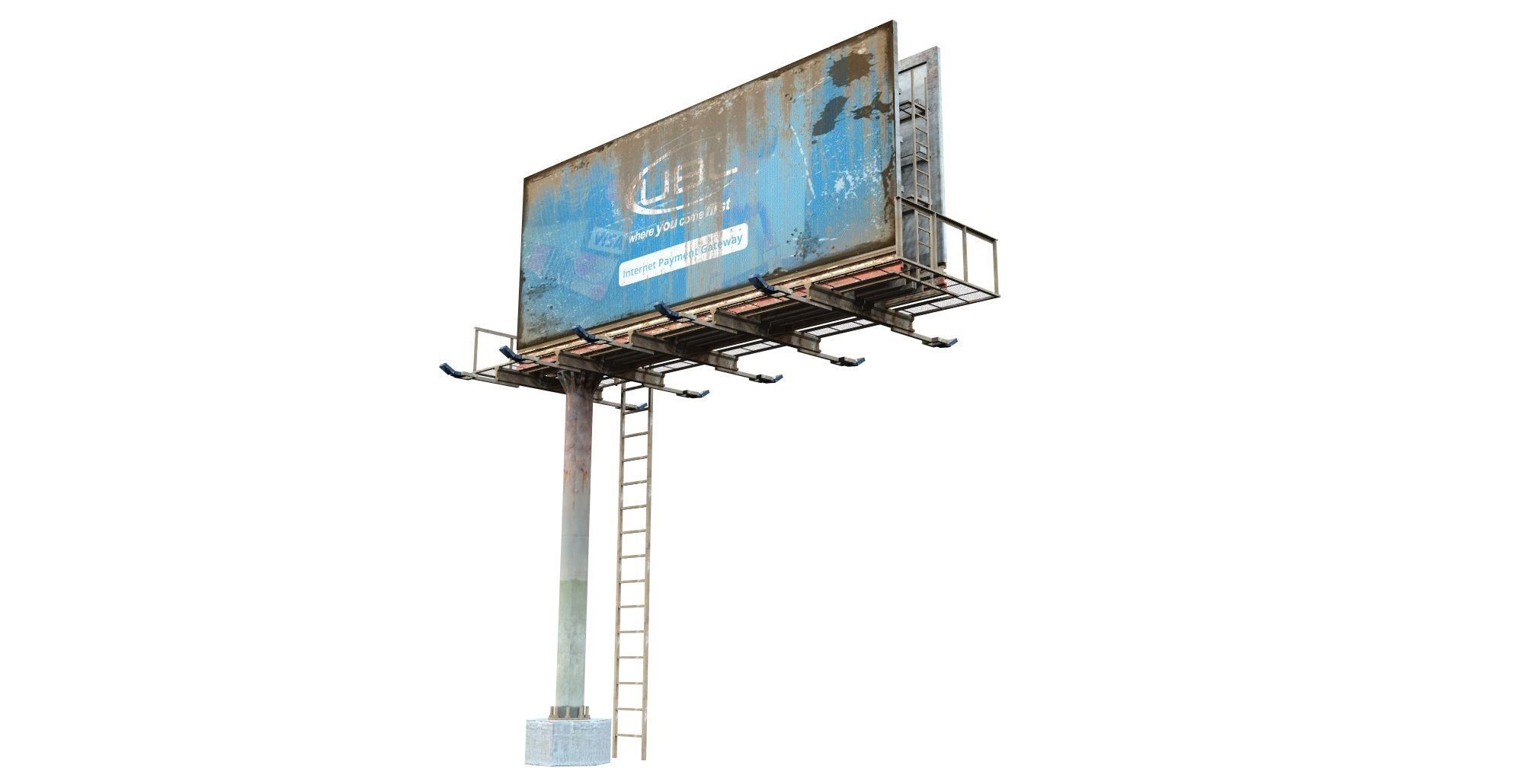 Realistic Billboard Low-poly 3D model_26