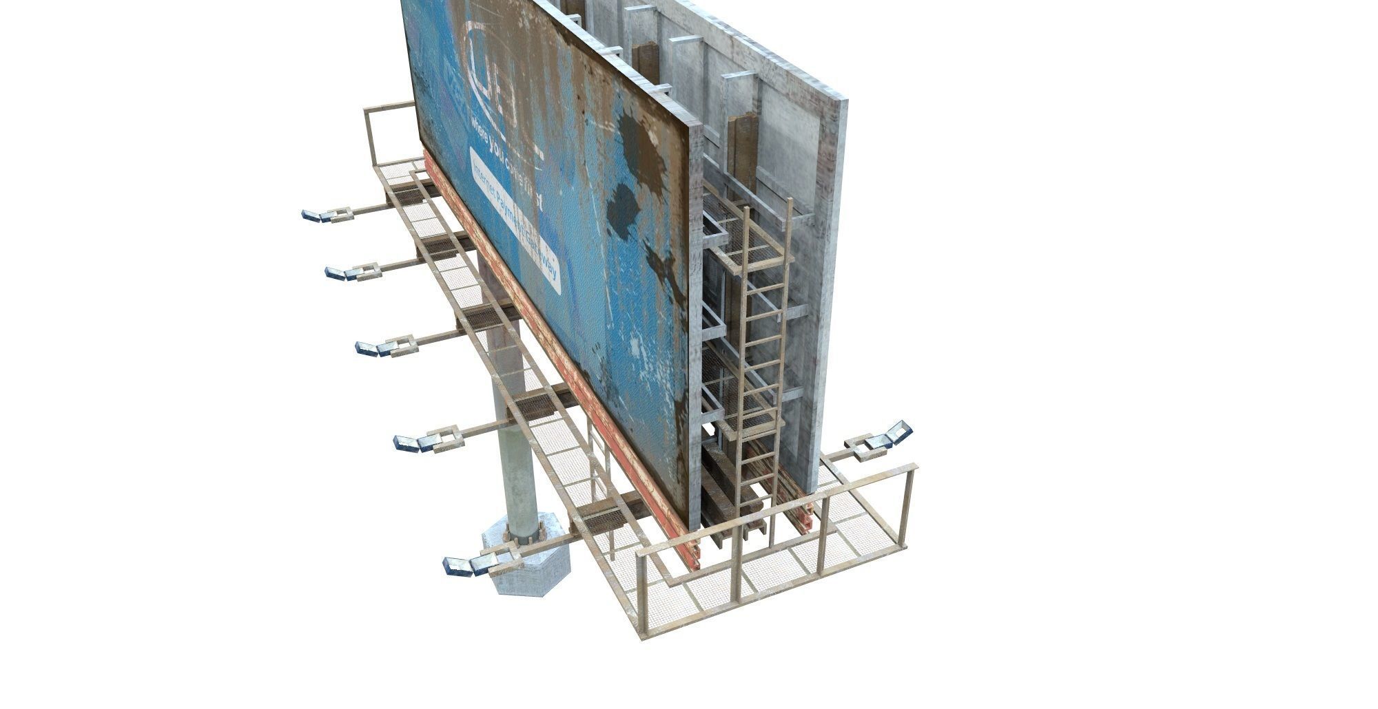 Realistic Billboard Low-poly 3D model_27