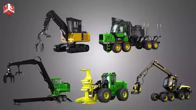Forest Machines  5 in 1 3D Model Collection