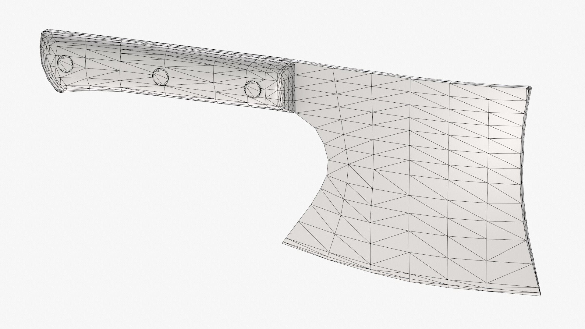 Bone Chopper Knife by MIXILIN in ash  Low-poly 3D model_9