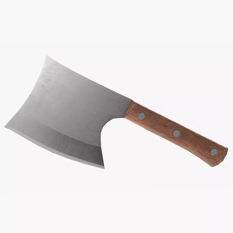 Bone Chopper Knife by MIXILIN in oak Low-poly 3D model_0