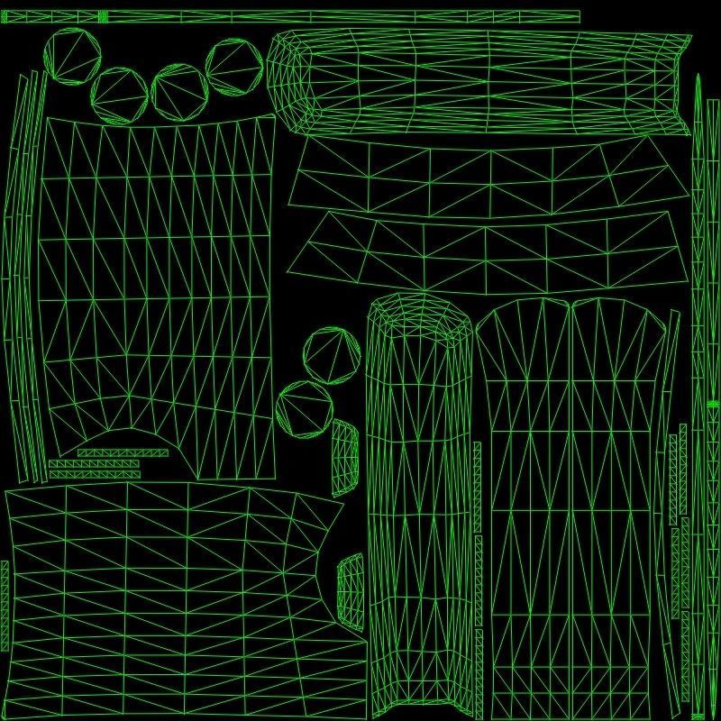 Bone Chopper Knife by MIXILIN in oak Low-poly 3D model_8