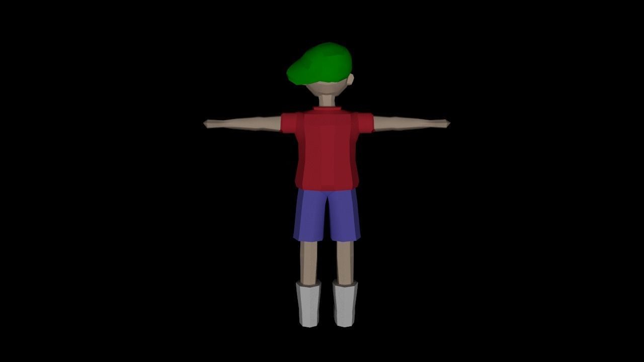 Low poly character Low-poly 3D model_1