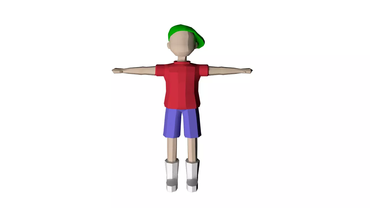 Low poly character Low-poly 3D model_0