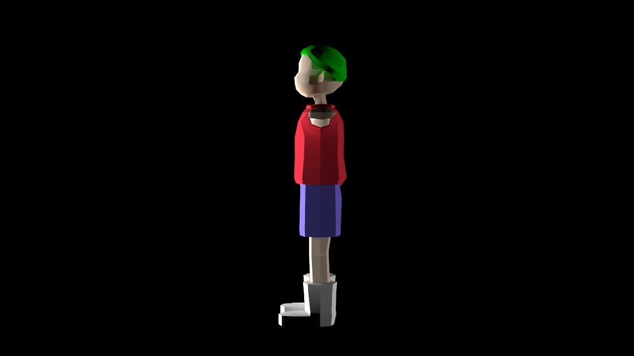 Low poly character Low-poly 3D model_3