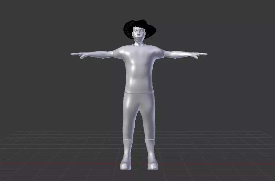 Rigged male character 3D model
