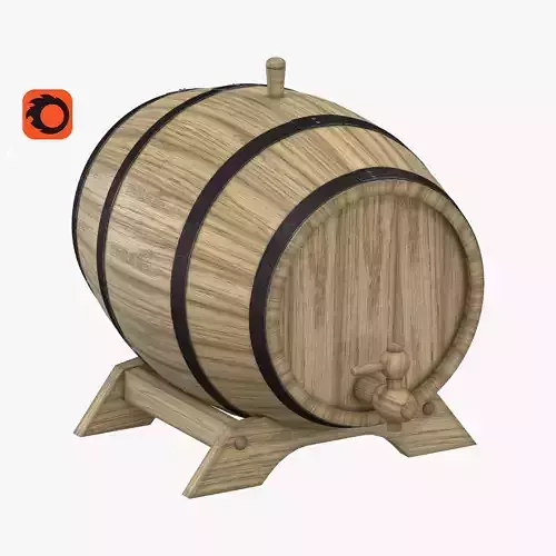 Wine barrel 3D model