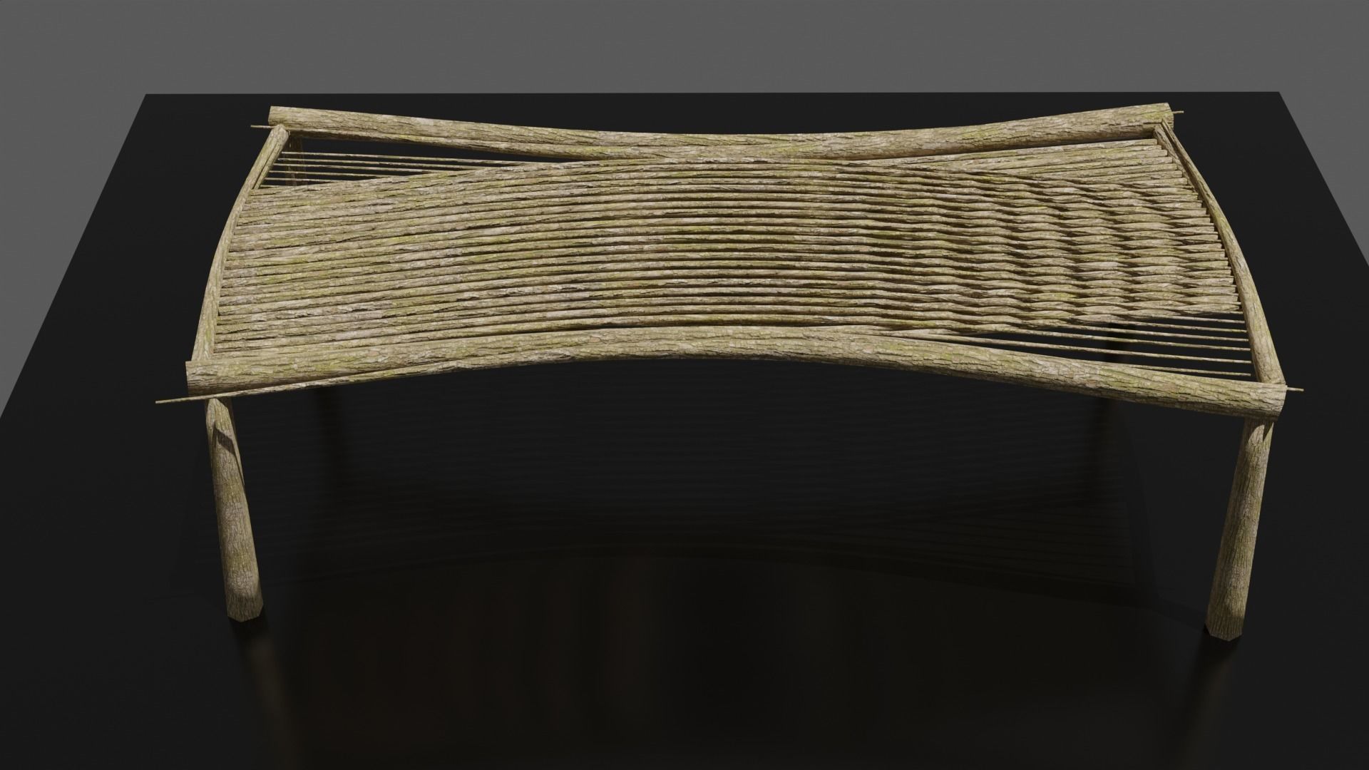 Forest - Wooden Table Low-poly 3D model_1