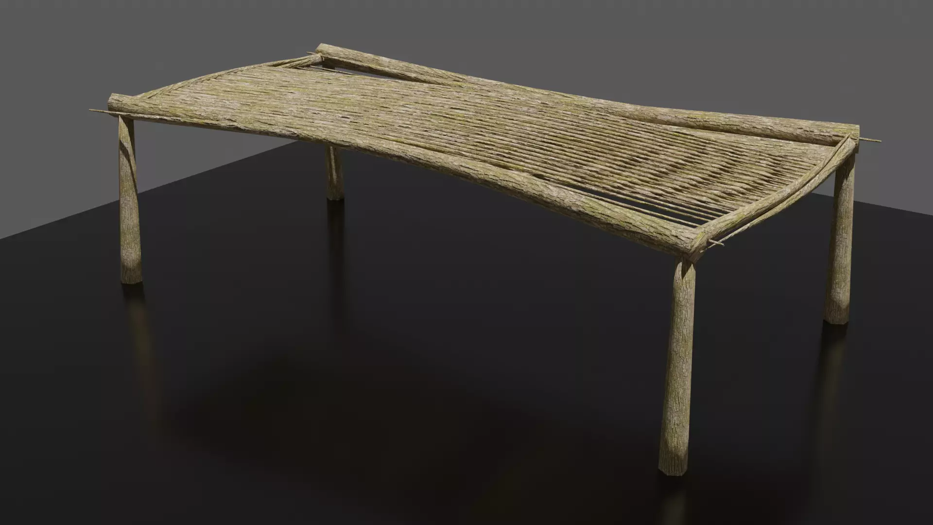 Forest - Wooden Table Low-poly 3D model_0