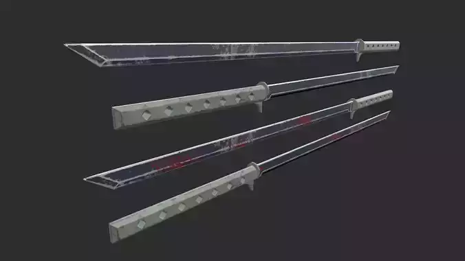 Sci-fi katana and knife
