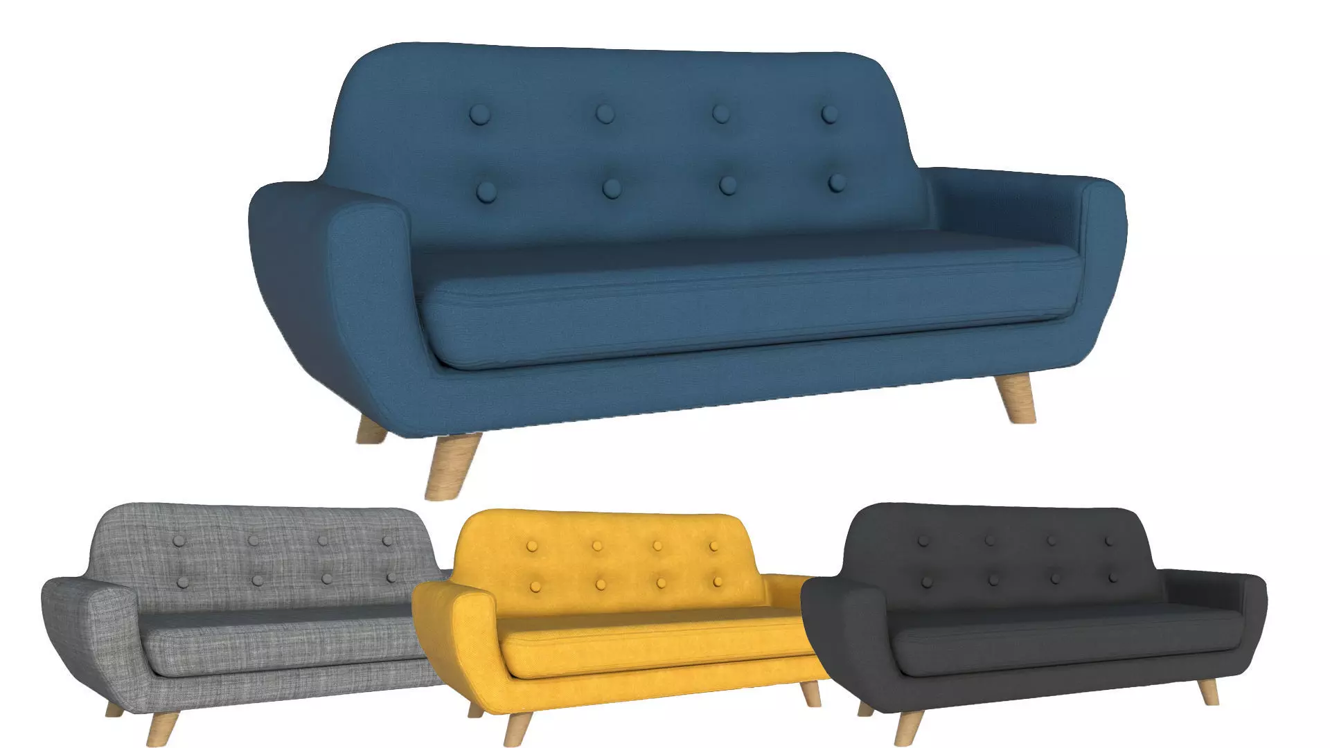 LIVING ROOM SOFA Low-poly 3D model_0