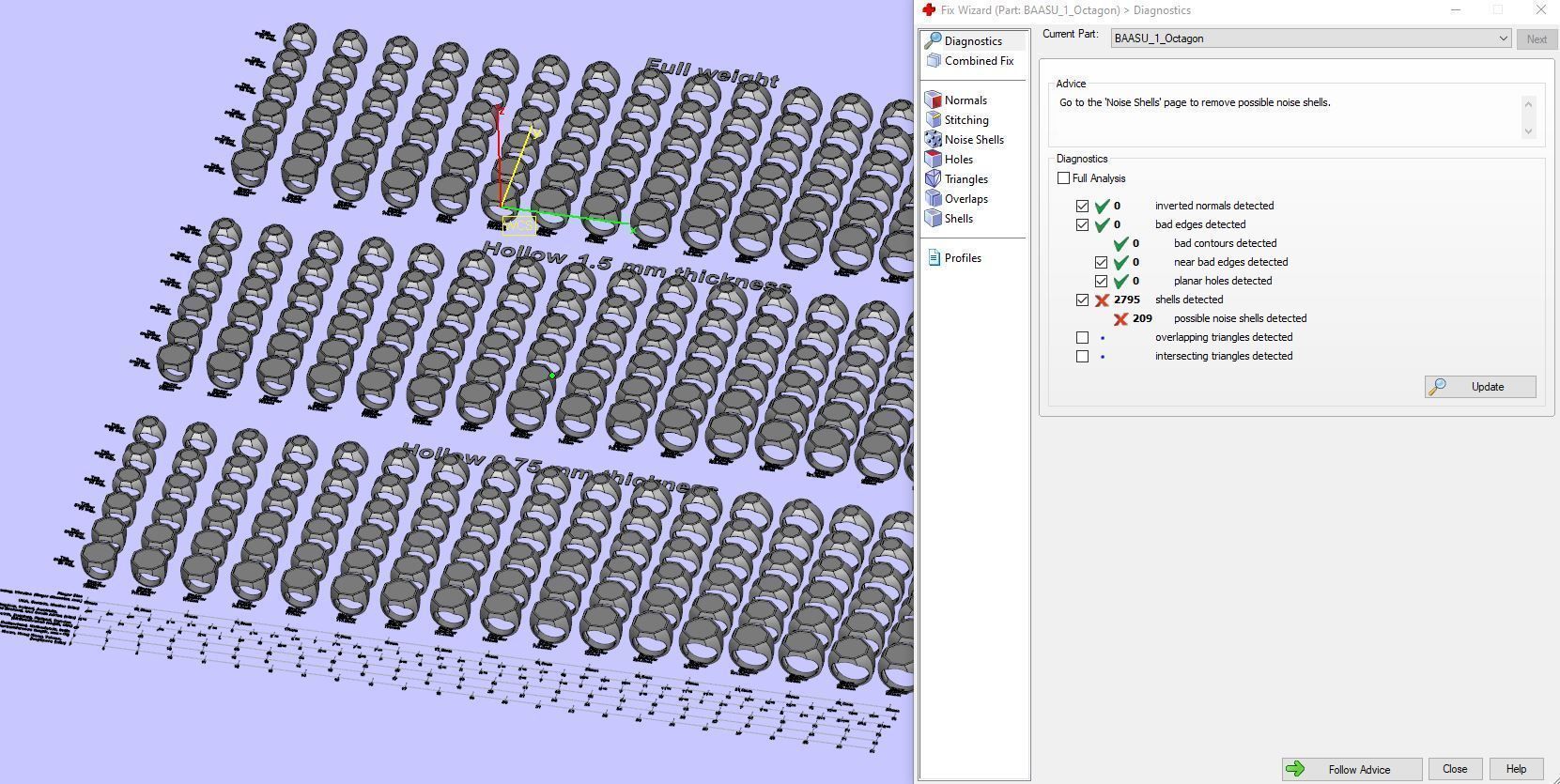 Signet rings set OCTAGON top 3D print model_8
